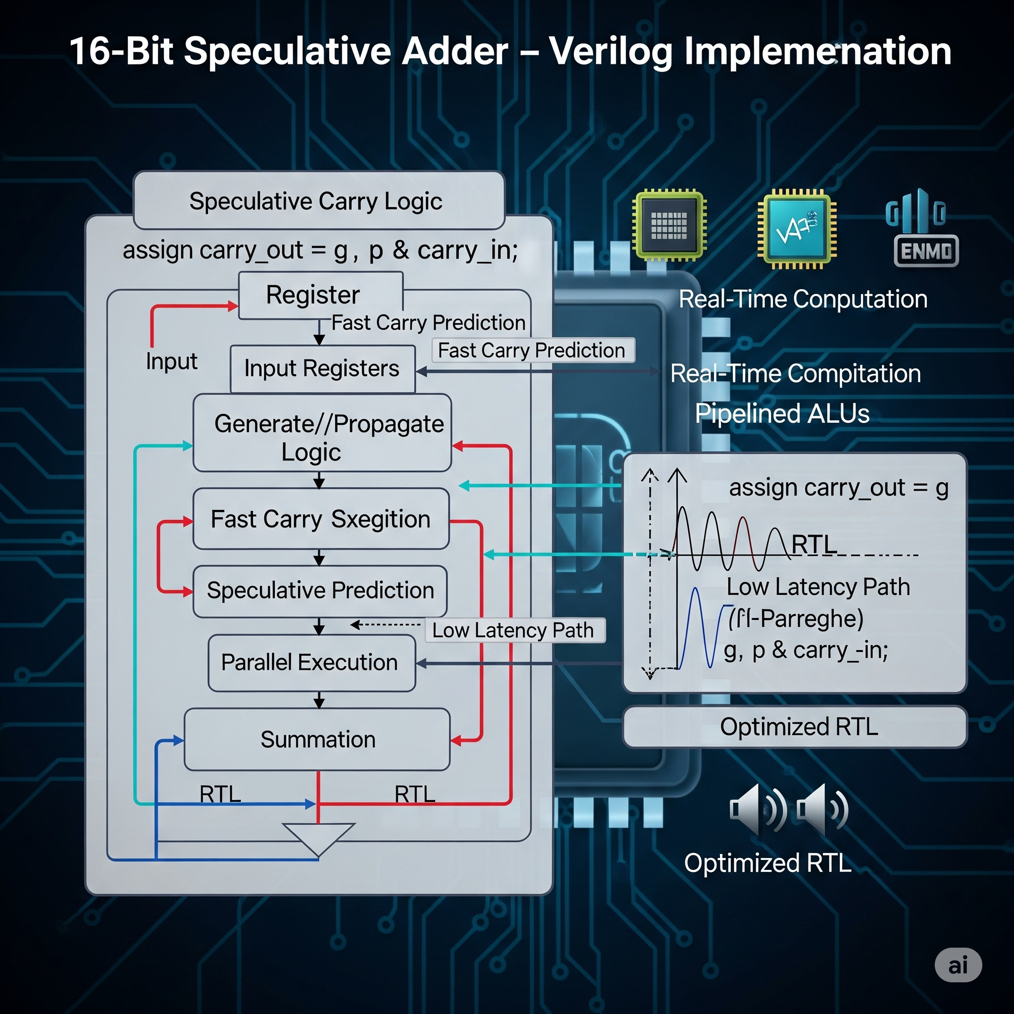 16-Bit Speculative Adder in Verilog