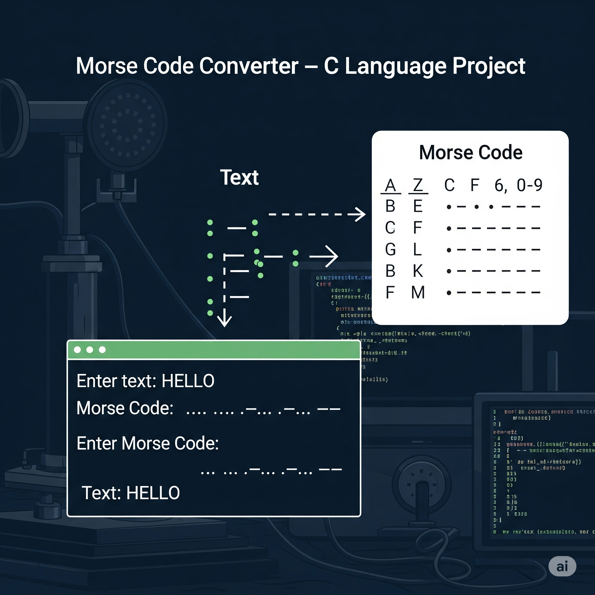 Morse Code Converter in C